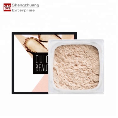 Mineral loose powder pigments face use makeup square  loose powder with brush