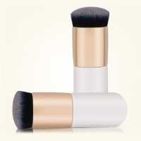 Private label synthetic hair wood handle cosmetics foundation brush